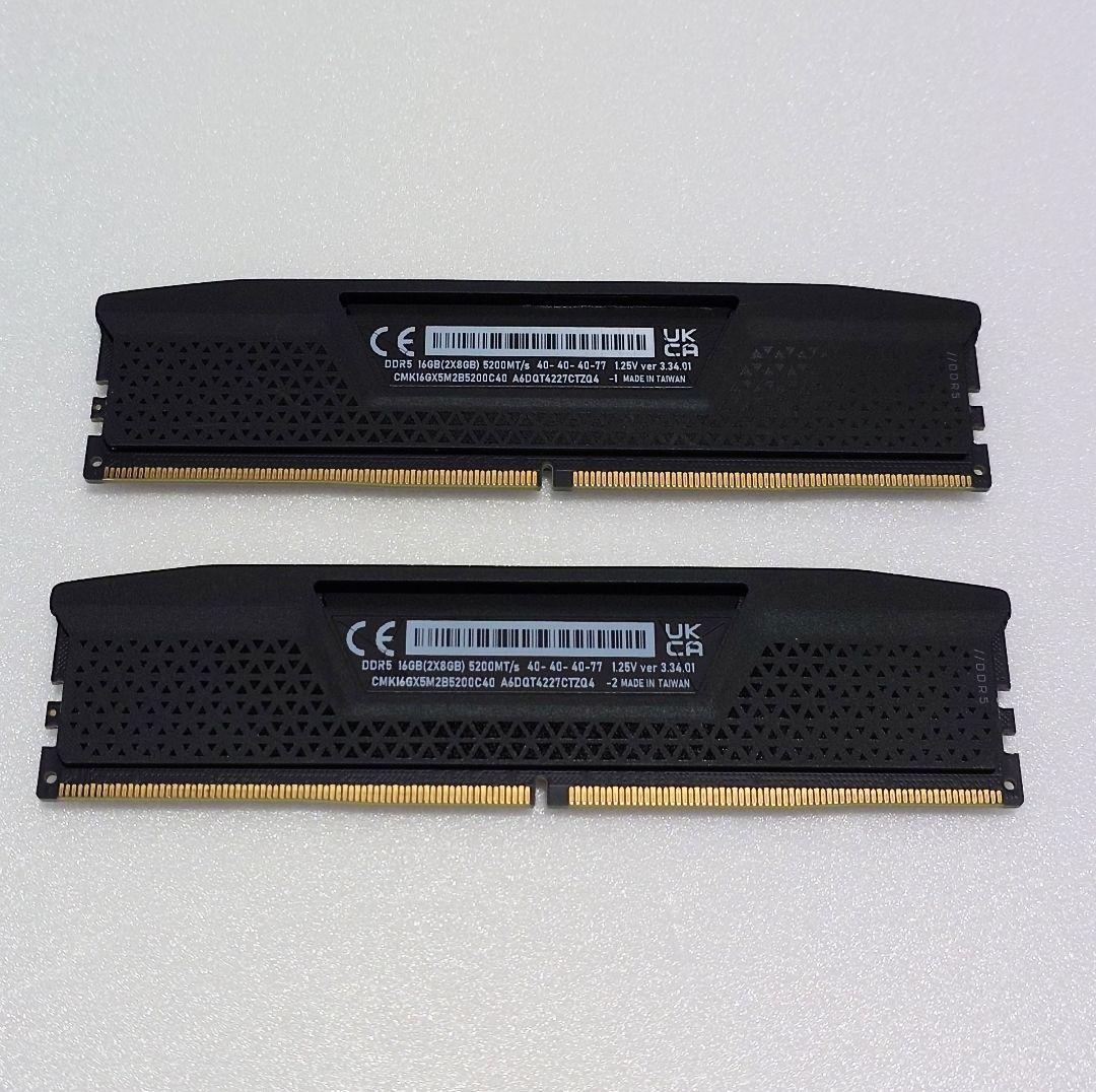 CORSAIR DDR5 5200 8GB×2 16GB 【動作確認済】