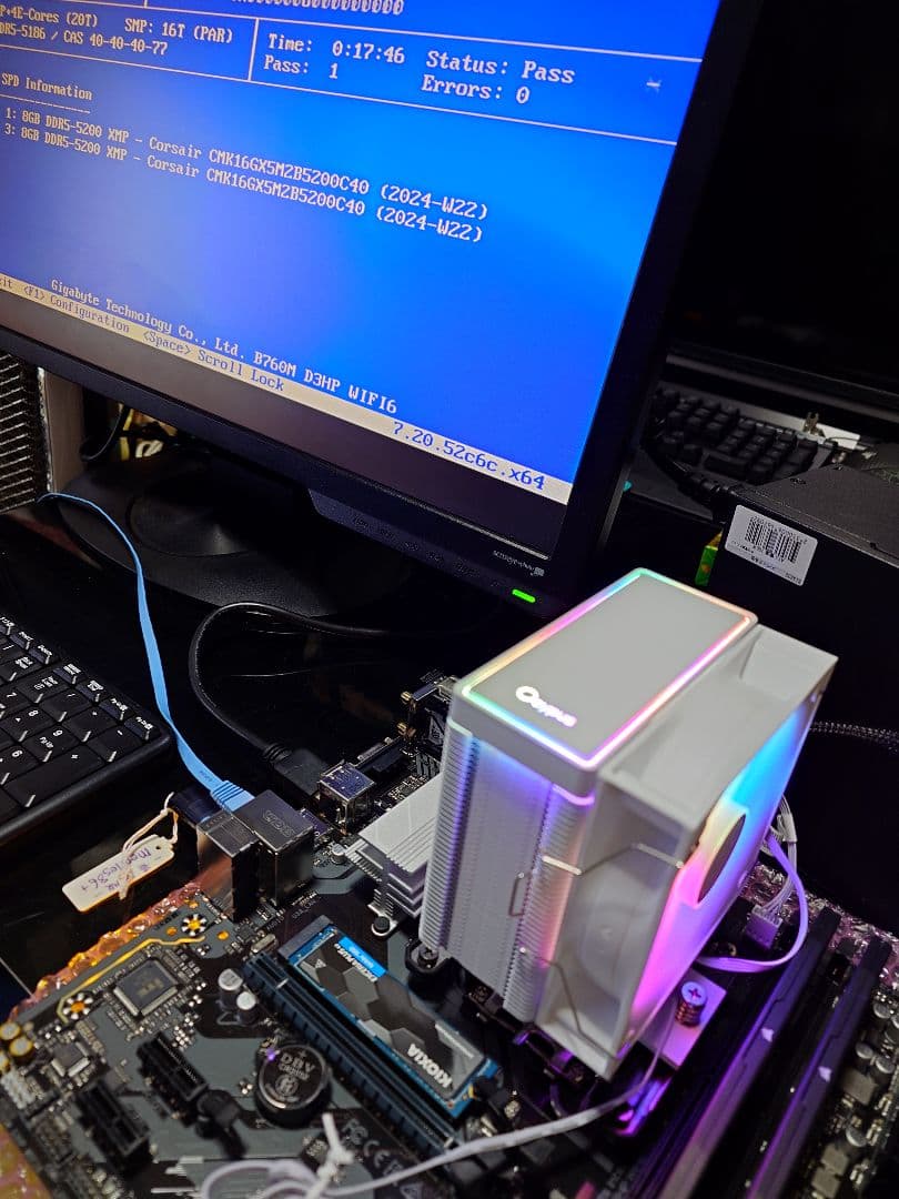 CORSAIR DDR5 5200 8GB×2 16GB 【動作確認済】