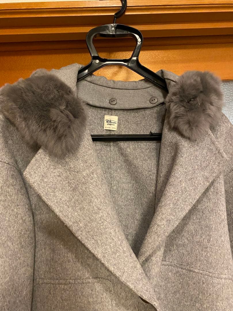 お専用です新品未使用ローハンマー冬グレーファー付きフード取り外し可能なジャケット