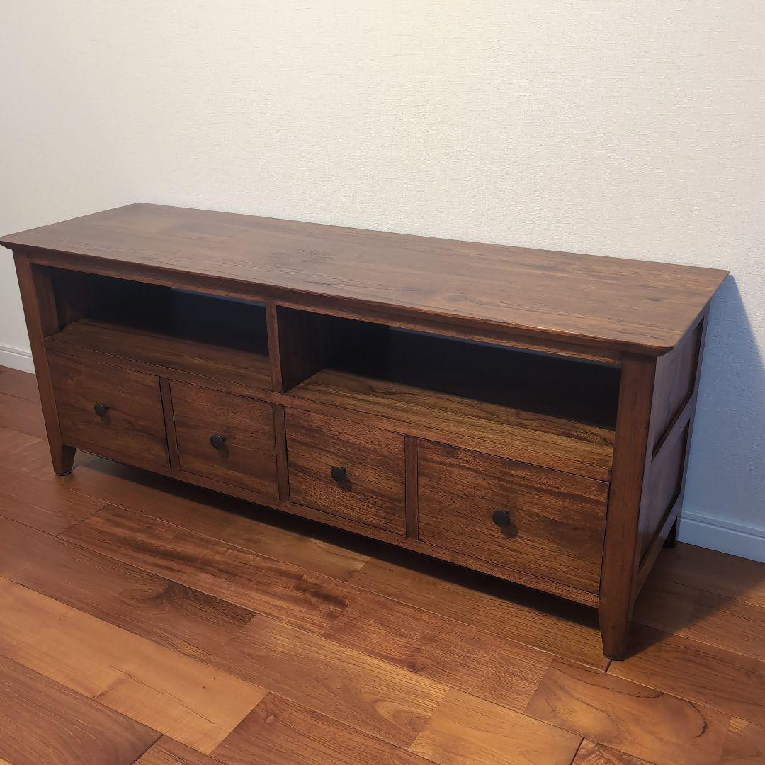 ギギliving テレビ台 チーク無垢材 ローボード 幅114cm 奥行35cm
