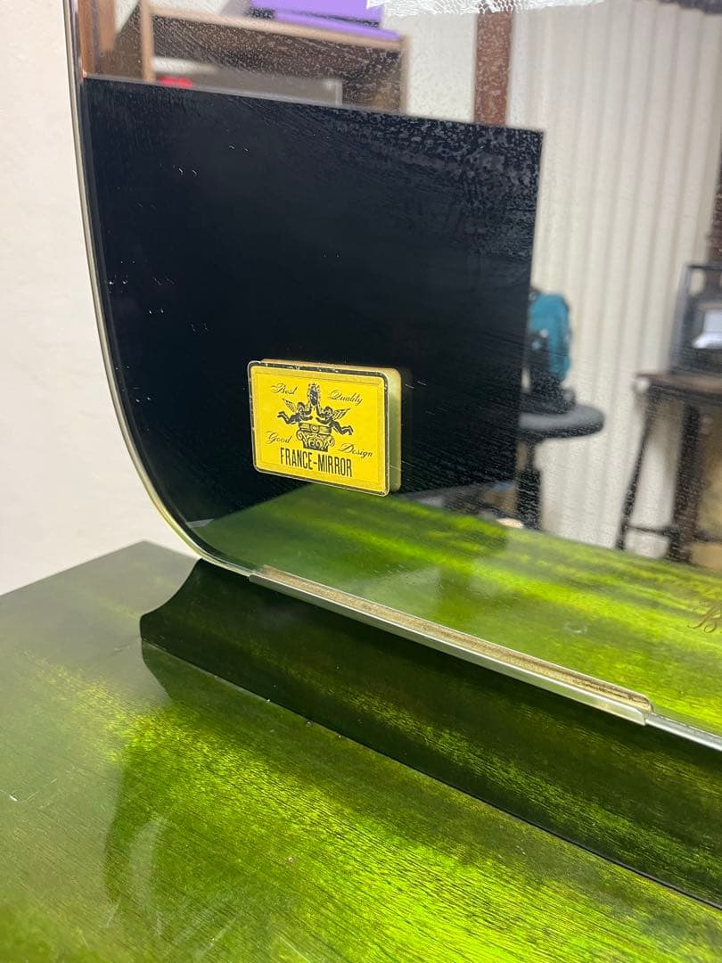 フランスミラー France mirror 希少アンティークグリーン 1点のみ