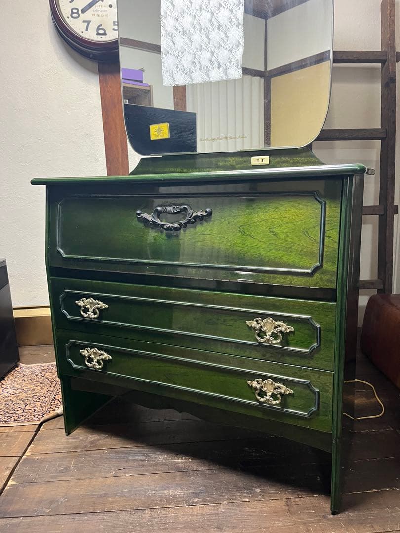 フランスミラー France mirror 希少アンティークグリーン 1点のみ