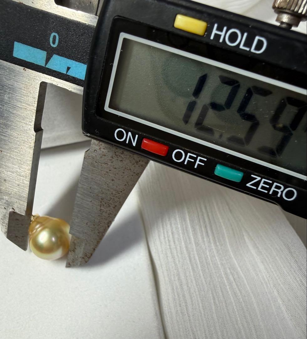 A6828 18k金　南洋真珠　金珠　ネックレス　トップ　天然真珠パール　本真珠