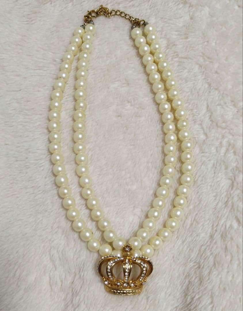 ジーザスディアマンテ　王冠パールネックレス