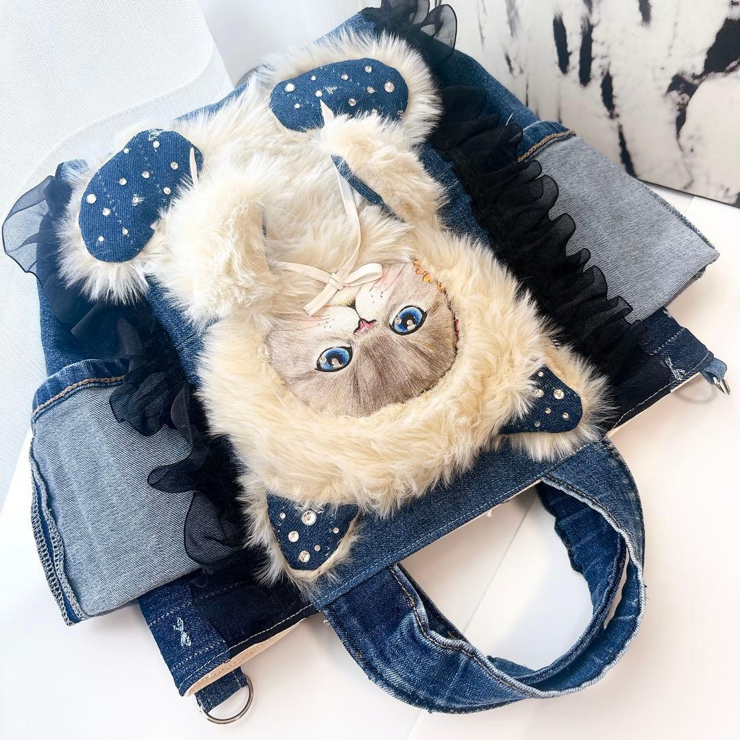 ち*こ様 コヤンイサムチョン　ハンドメイド　トートバッグ　ルミちゃん　デニム