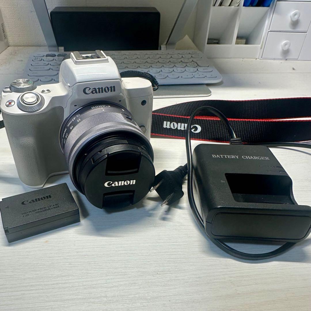 【GWセール】Canon EOS Kiss M ホワイト レンズ付き