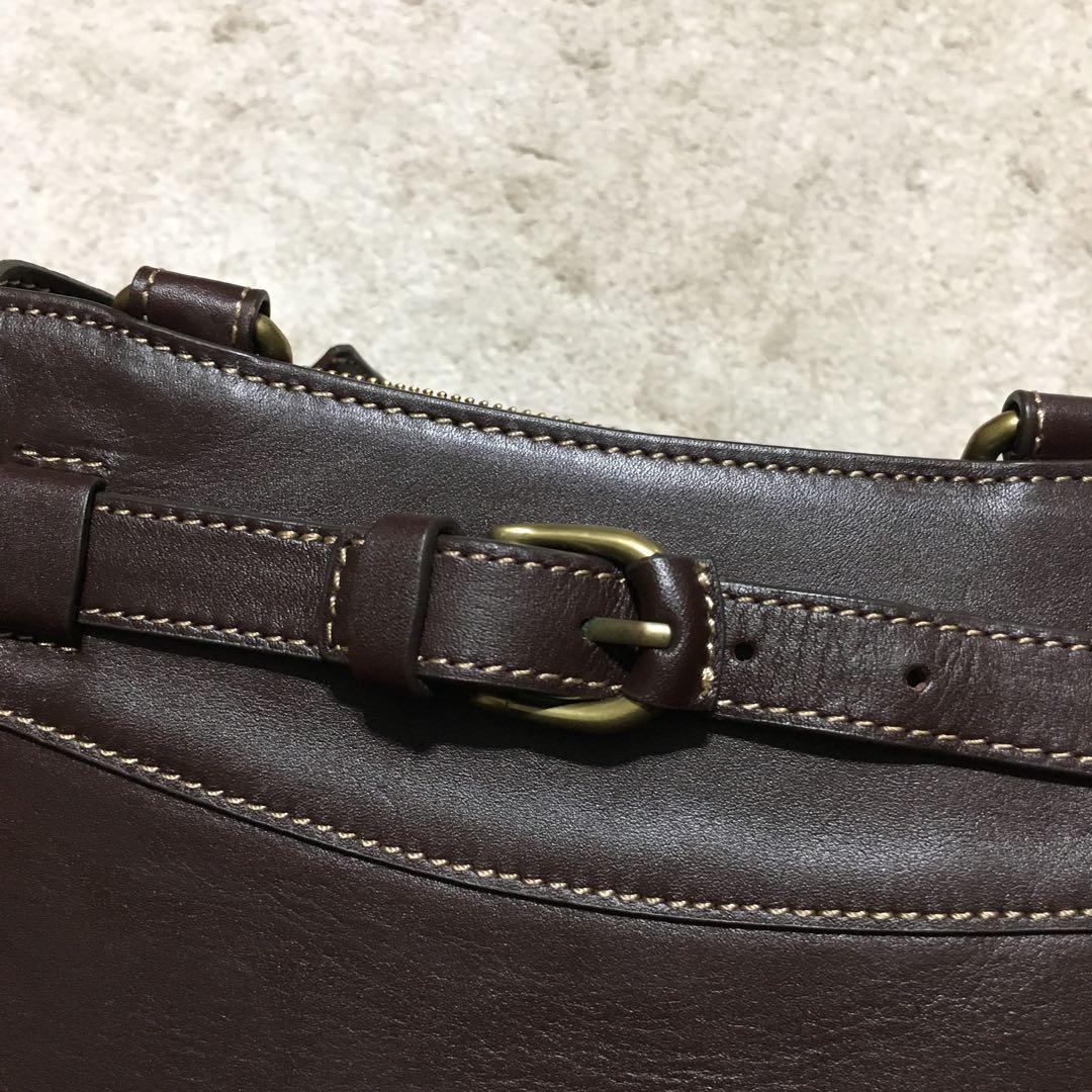 TOPKAPI vacchetta ♫ レザーショルダーバッグ 茶ビジネス 兼用