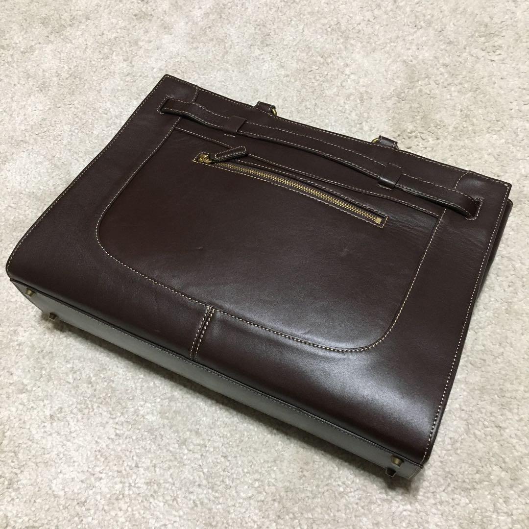 TOPKAPI vacchetta ♫ レザーショルダーバッグ 茶ビジネス 兼用