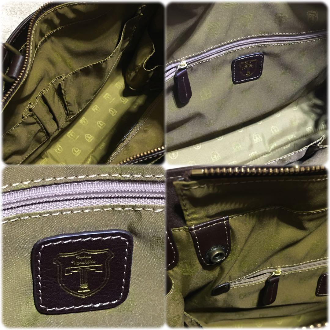 TOPKAPI vacchetta ♫ レザーショルダーバッグ 茶ビジネス 兼用