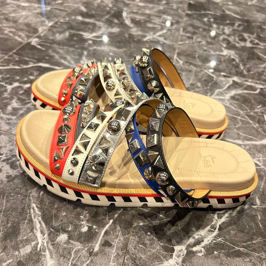 クリスチャンルブタン アポロビーチ スタッズ サンダル 26cm