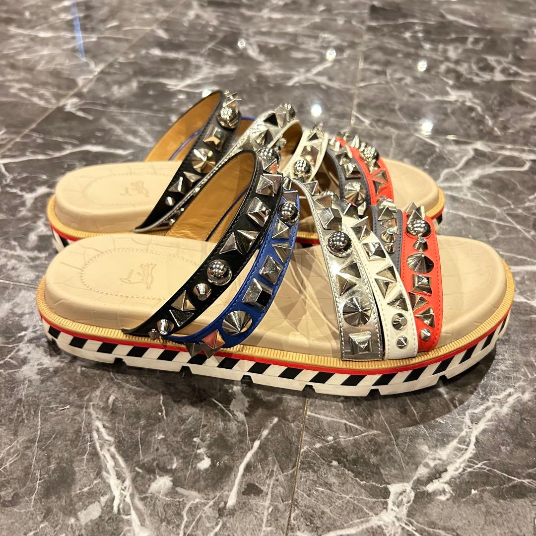 クリスチャンルブタン アポロビーチ スタッズ サンダル 26cm