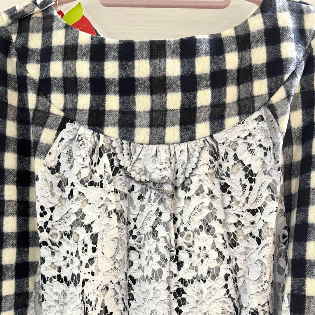 マ*ム様 フランシュリッペ FL5 ギンガムチェック だまし絵 トロンプルイユ