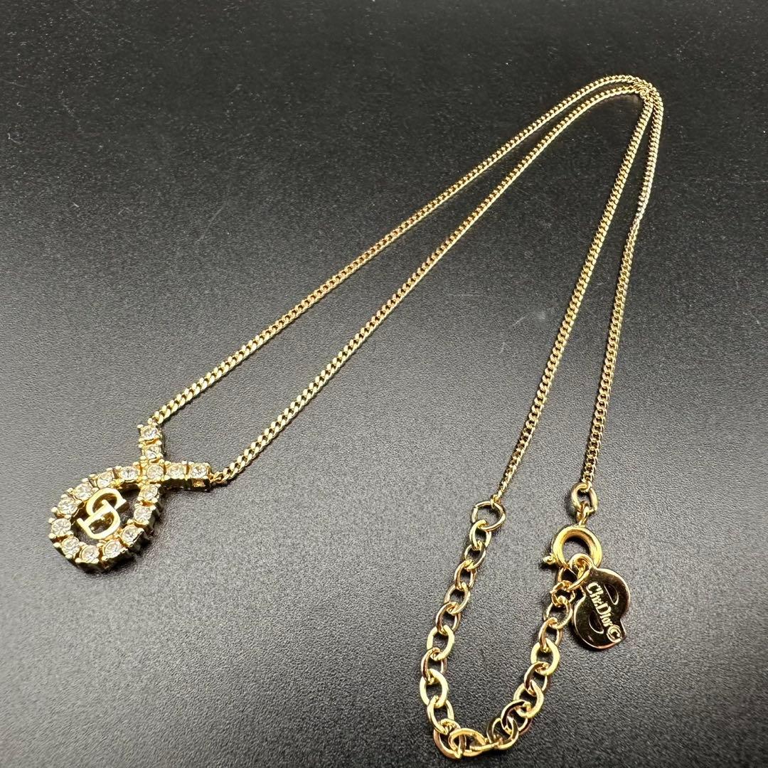 未使用級✨　Dior　ネックレス　CD ロゴ　ラインストーン　希少　1585