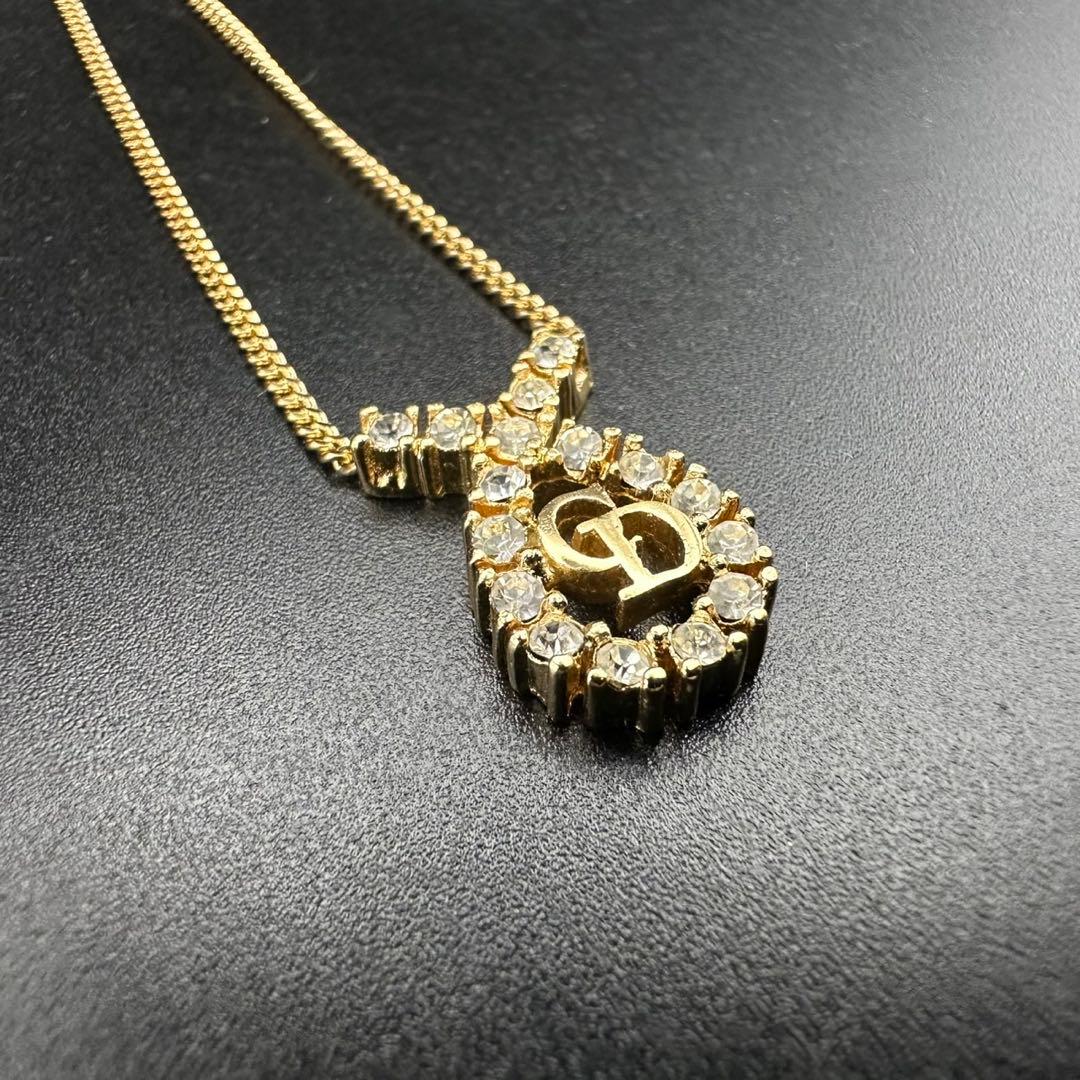 未使用級✨　Dior　ネックレス　CD ロゴ　ラインストーン　希少　1585