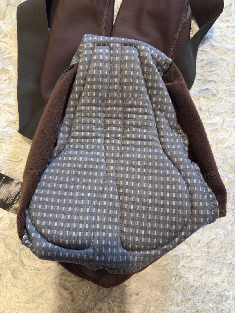 velocioベロシオパッド付き裏起毛ビブタイツ ブラウン