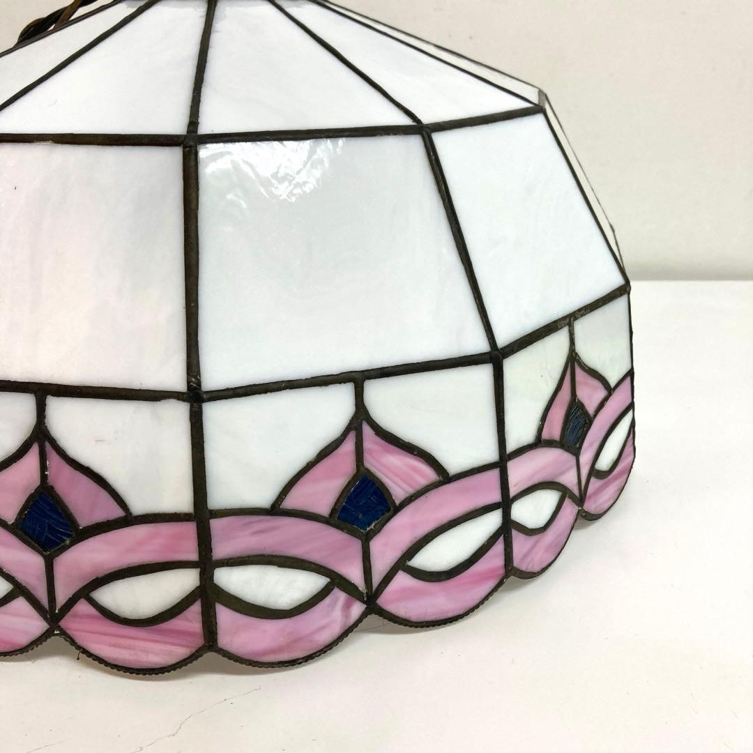 A281-53 アンティーク ステンドグラス吊り下げ照明器具 吊り下げランプ
