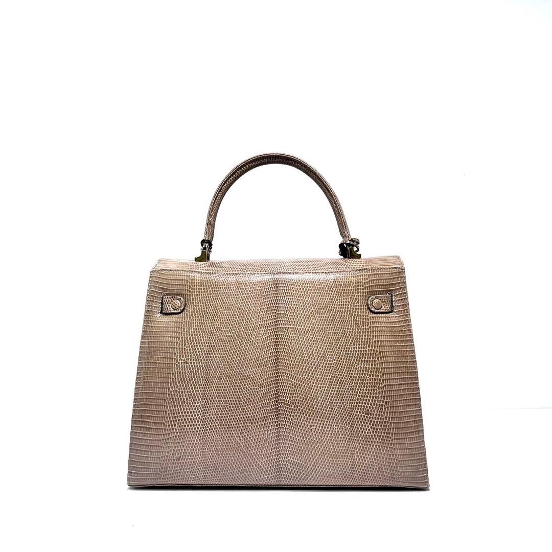 【良品】TOKYO Lizard skin リザード/ゴールド金具/ハンドバッグ