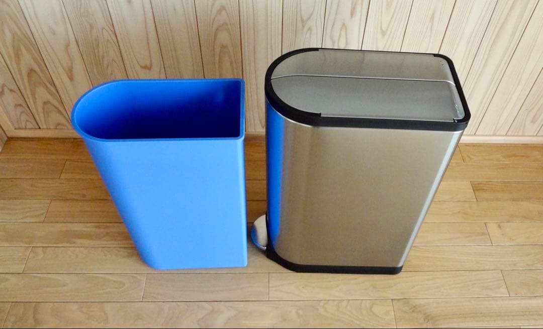 シンプルヒューマン ゴミ箱 スリム 18L シルバー ゴミ袋付き