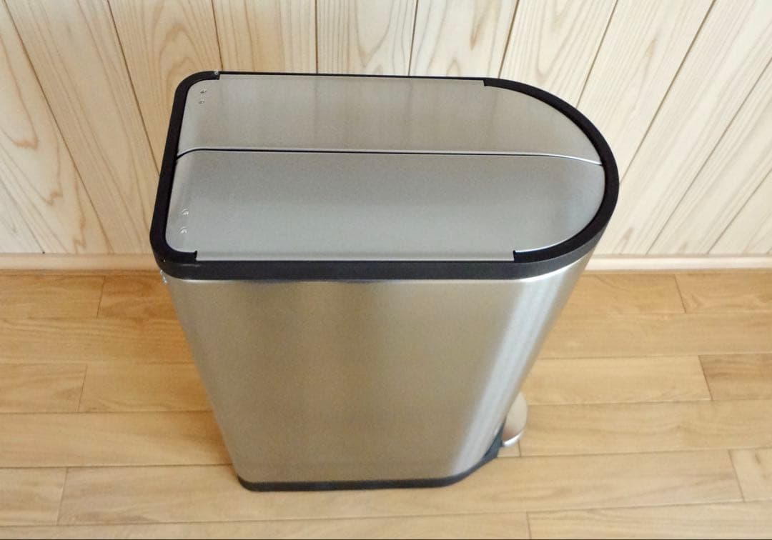 シンプルヒューマン ゴミ箱 スリム 18L シルバー ゴミ袋付き