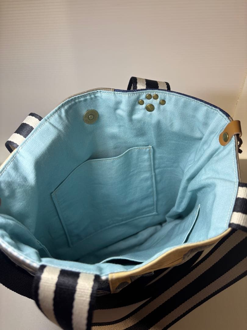 I*様 ひょっこり猫ちゃんのデニム風パッチワーク★トートバッグ＆キーケース　サコ