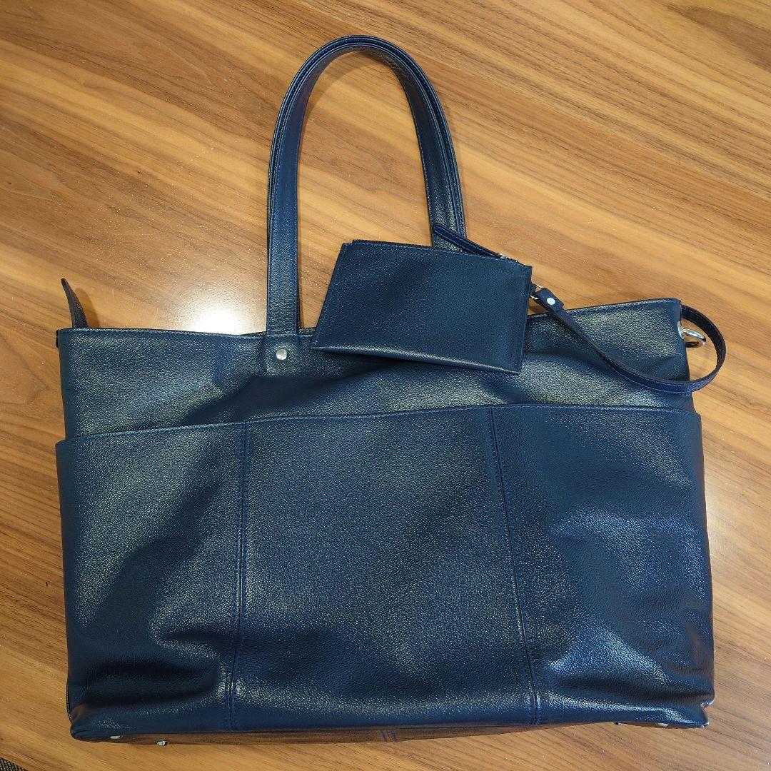 PORTER　LINK　トートバッグＬ　ネイビー ポーチ付き