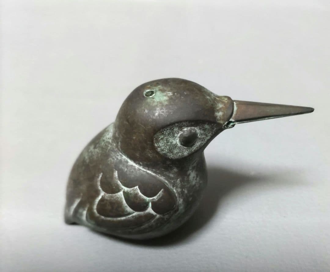 かわせみ水滴 　鋳銅製