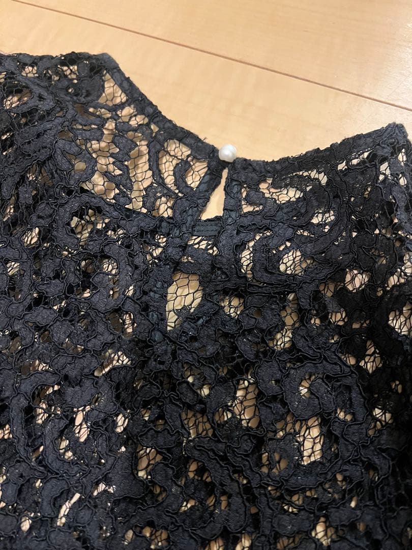 【美品】 ラグナムーン　ハイウエストワイドパンツドレス（黒）セット　S