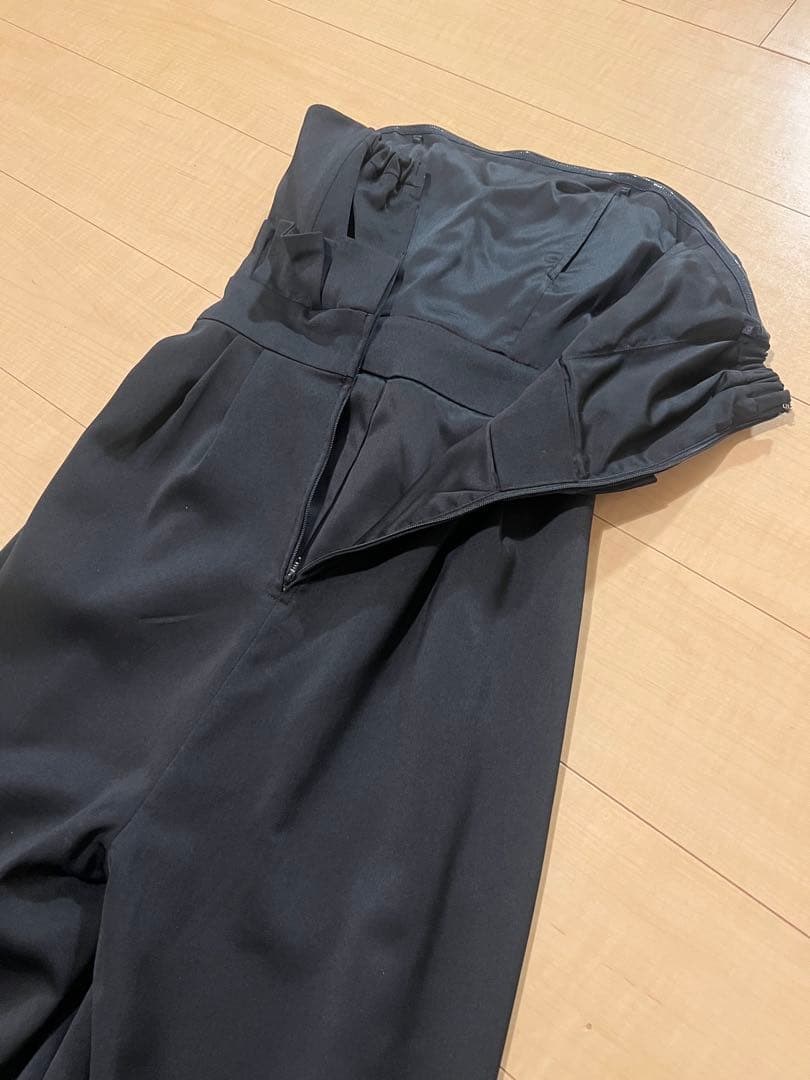 【美品】 ラグナムーン　ハイウエストワイドパンツドレス（黒）セット　S