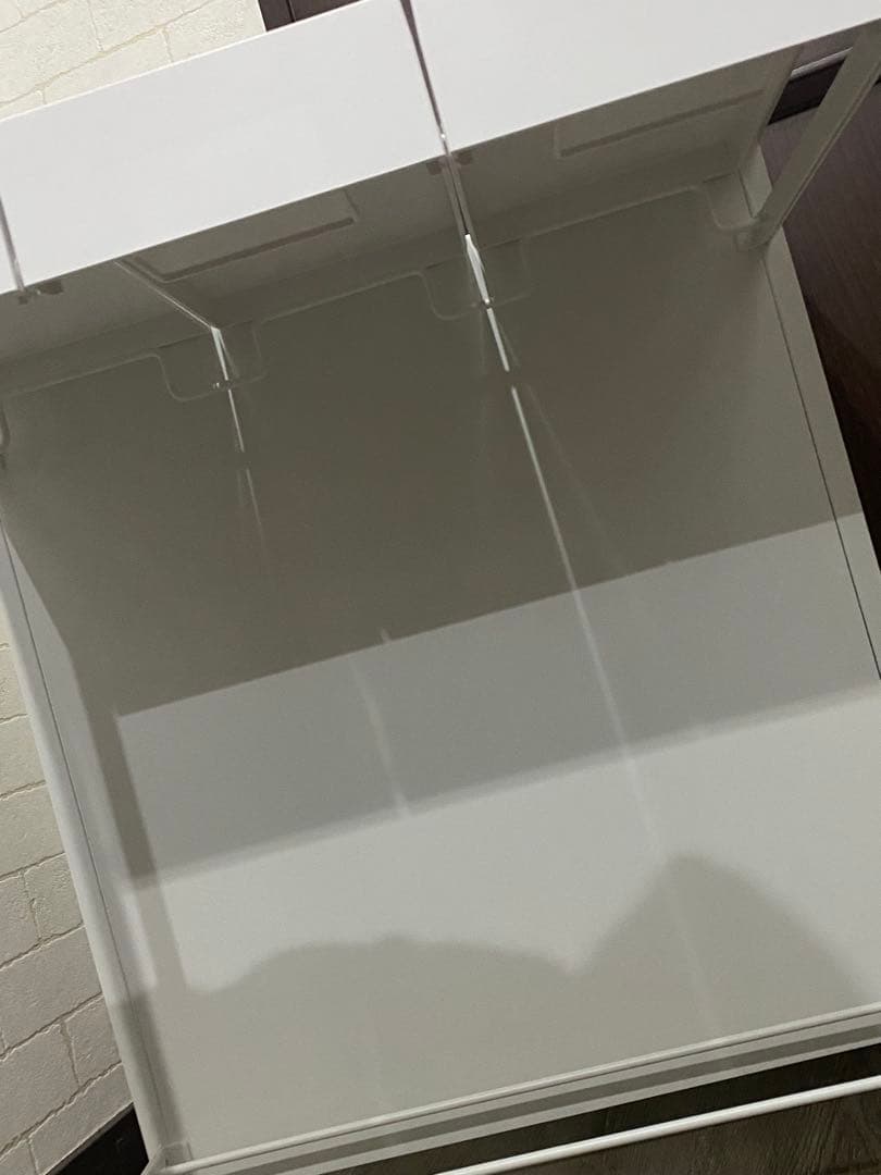 美品 山崎実業 Tower・タワー 目隠し蓋付き 3分別ダストワゴン 白