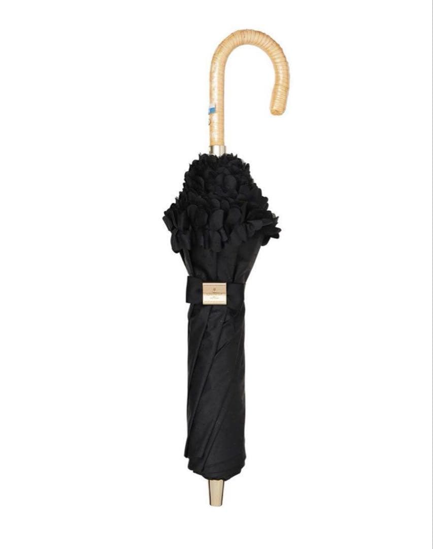 【LANVIN en Bleu】 晴雨兼用折りたたみ傘 ブラック