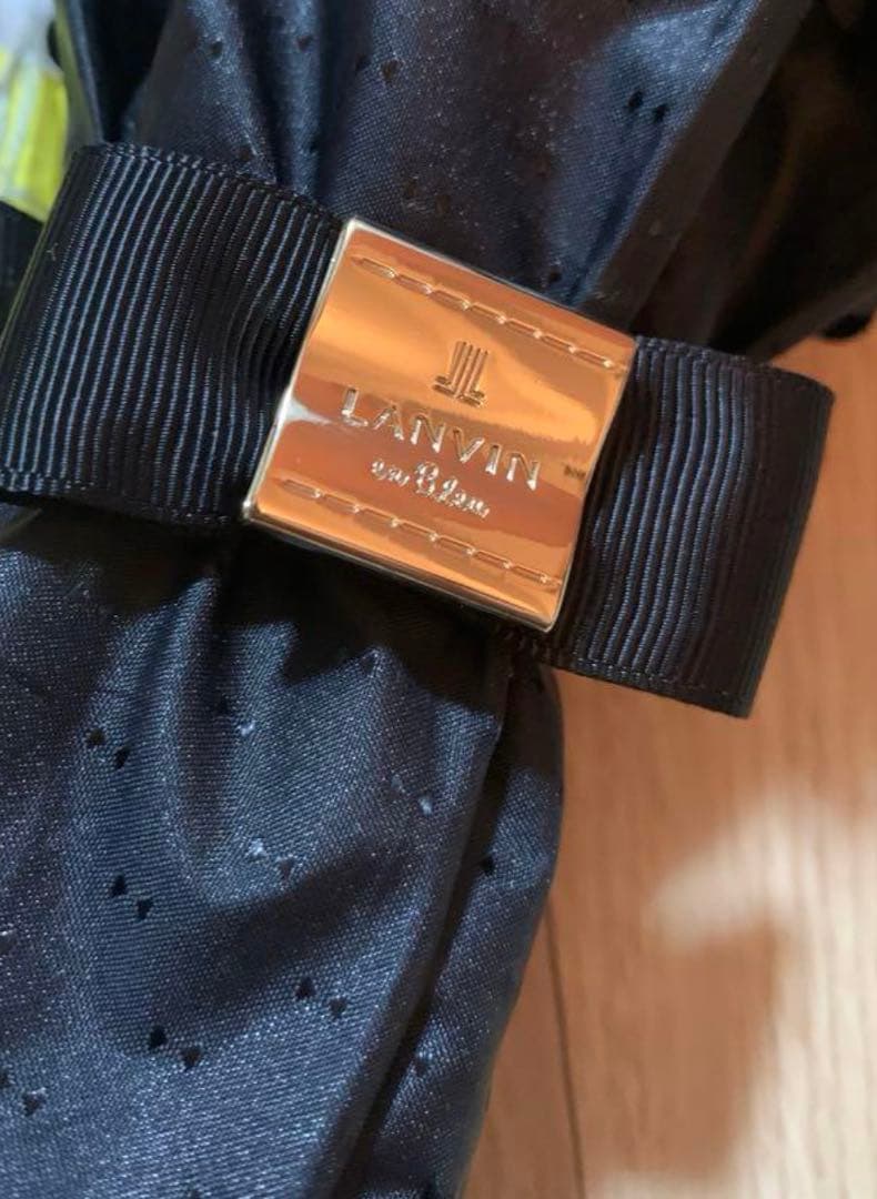 【LANVIN en Bleu】 晴雨兼用折りたたみ傘 ブラック