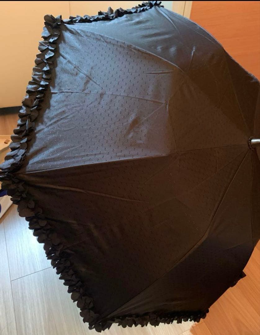 【LANVIN en Bleu】 晴雨兼用折りたたみ傘 ブラック