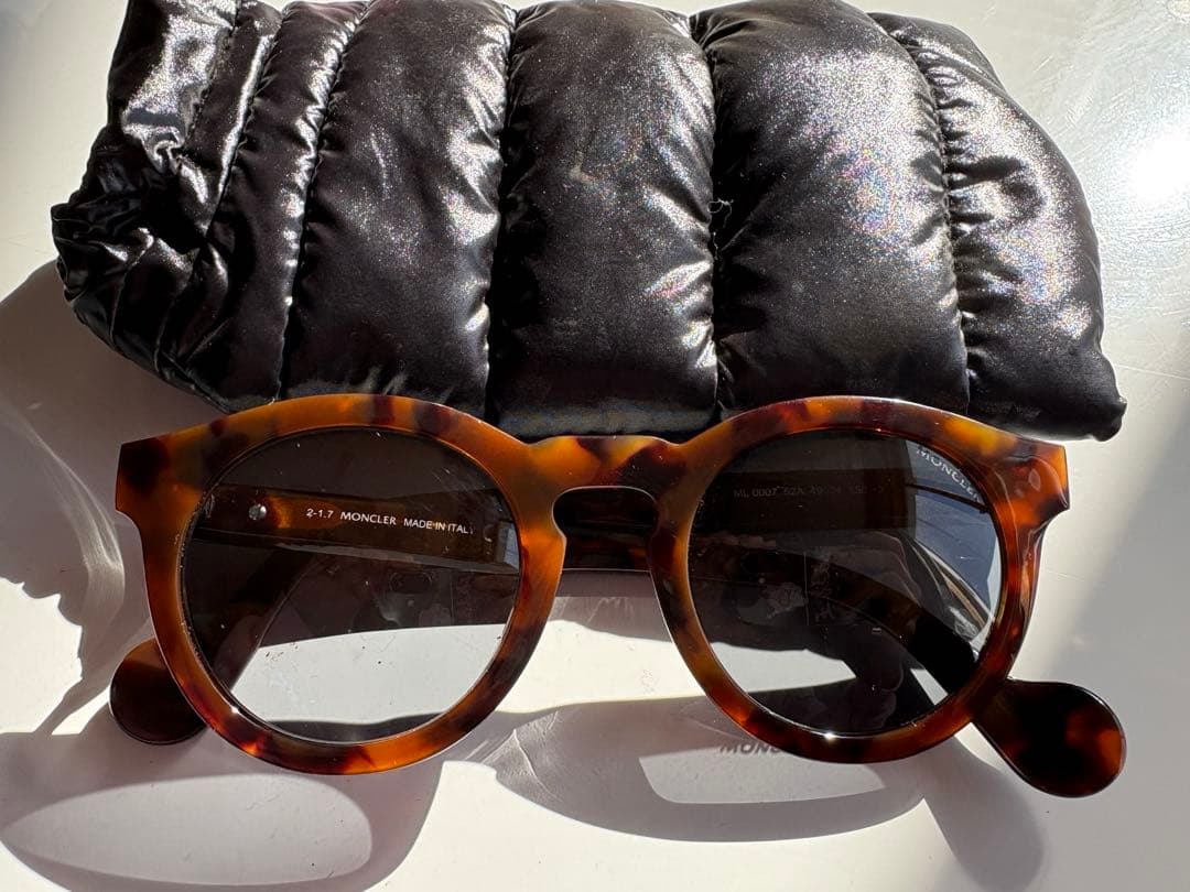 【キャラメル】 MONCLER モンクレールサングラス べっ甲柄