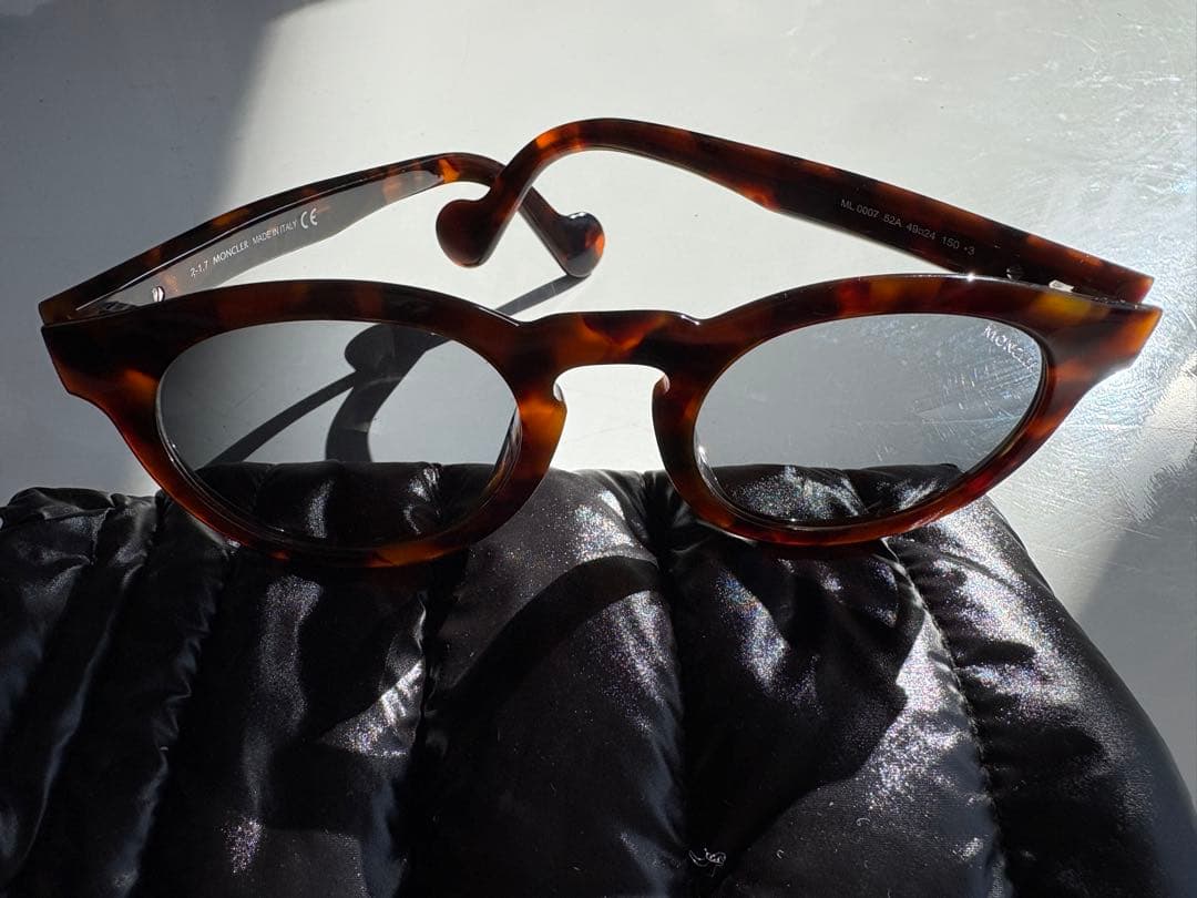 【キャラメル】 MONCLER モンクレールサングラス べっ甲柄