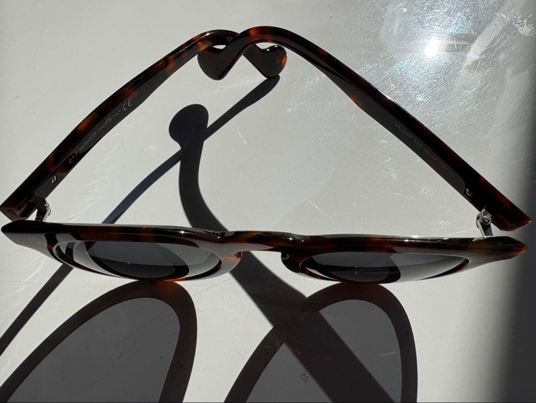 【キャラメル】 MONCLER モンクレールサングラス べっ甲柄