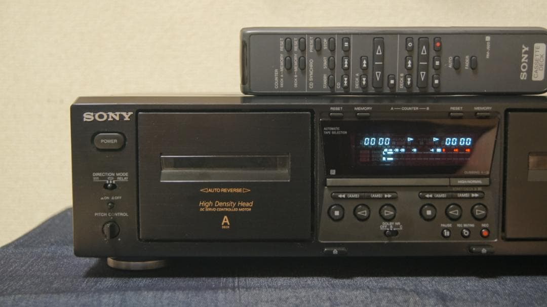 ソニー　カセットデッキ　TC-WE475 リモコン付　整備動作品