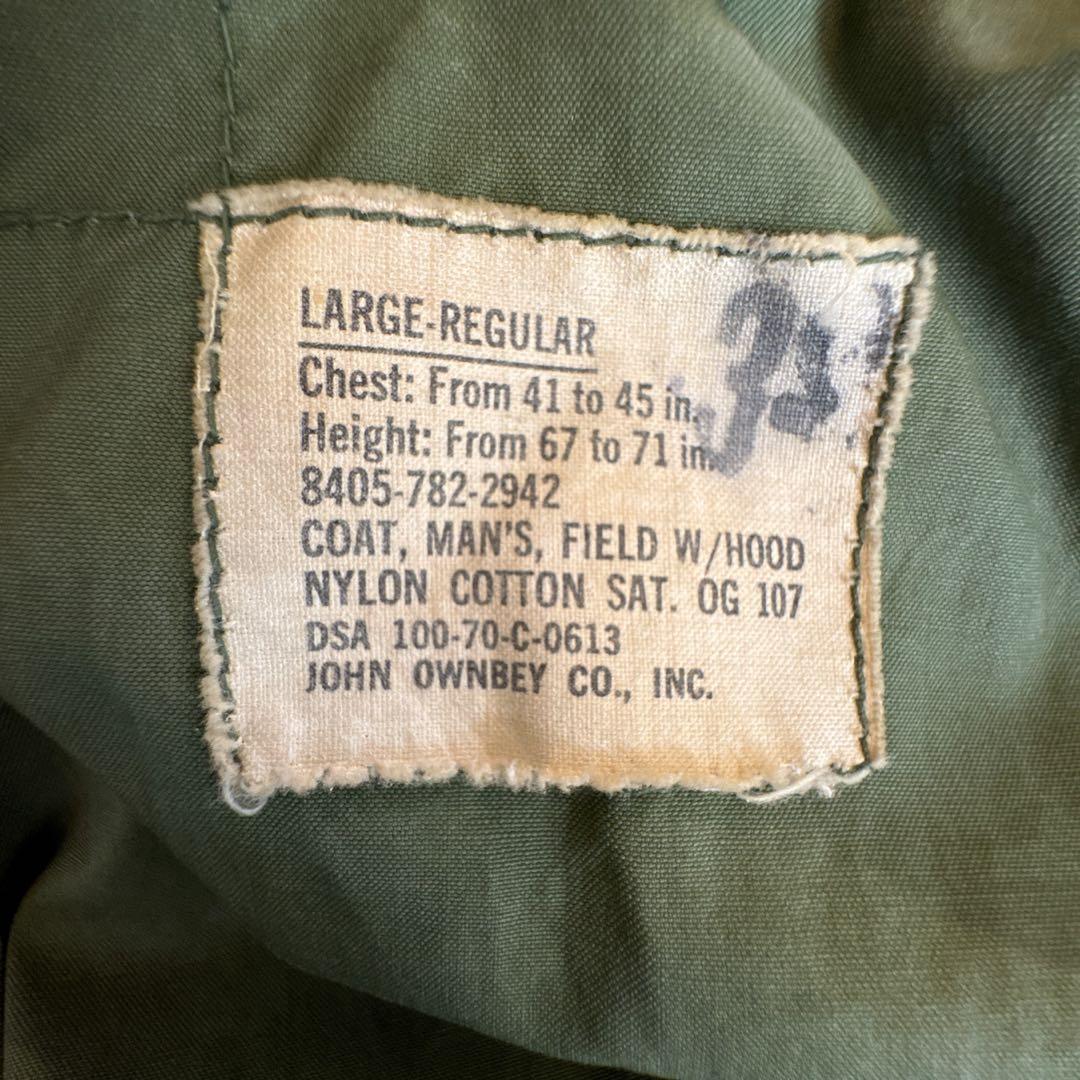 た*ら様 1970年会計米軍実物 M-65 フィールドジャケット 2nd OG1