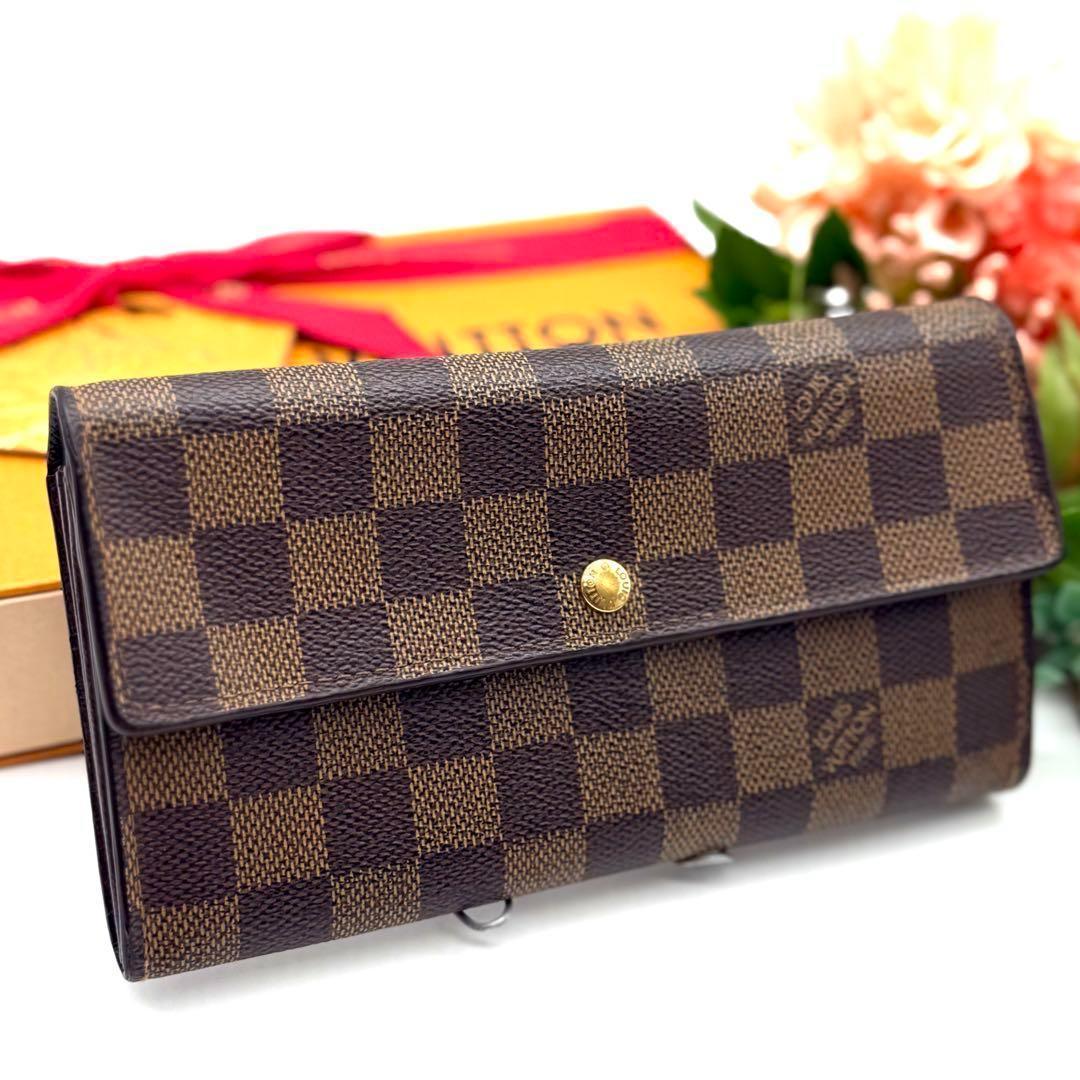 極上美品✨ルイヴィトン ダミエ ポルトフォイユ サラ 　長財布　ブラウン　L37