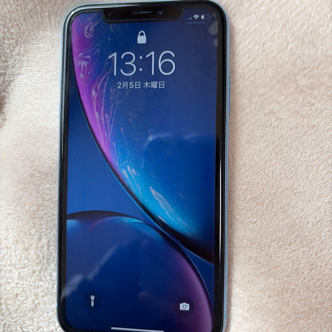 Apple iPhone XR 青 SIMロックあり 64GB 本体のみ スマホ