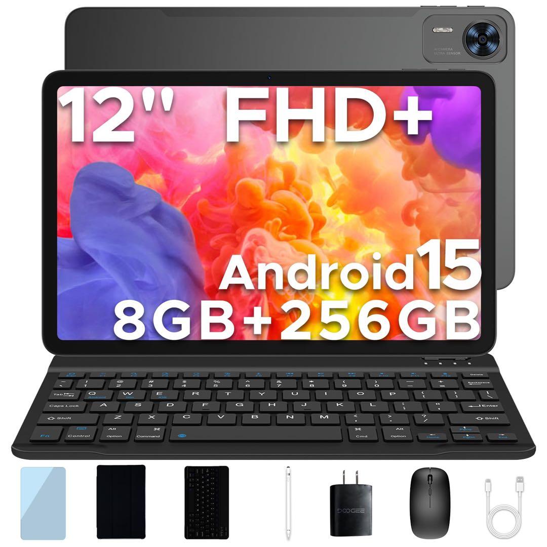 Android 15 タブレット キーボード付き　12インチWiFi
