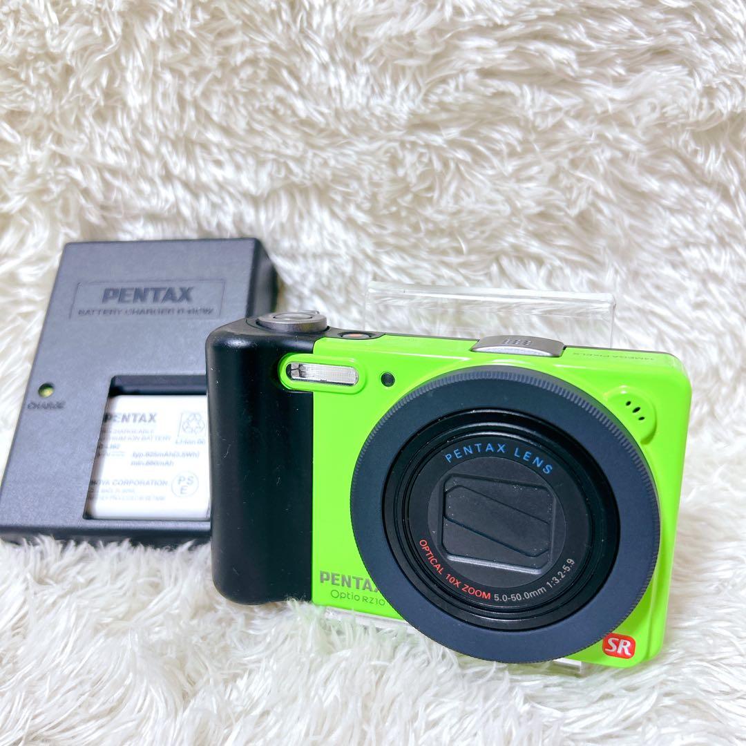 【可愛いコンデジ】PENTAX optio RZ10 ライムグリーン　動作確認済