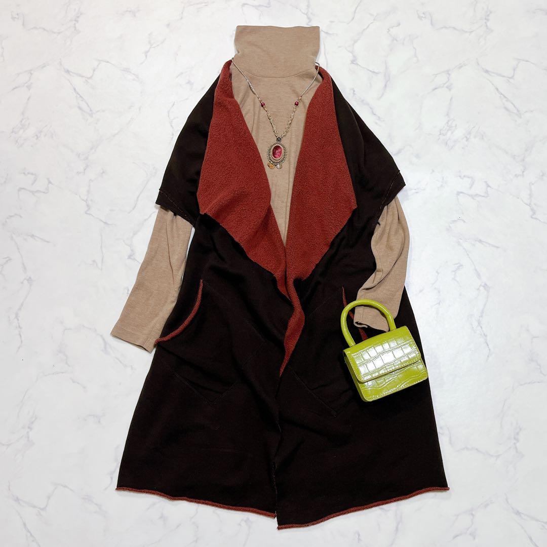 美品✨ヨーガンレール 変形デザインジレ ベスト 希少ヤク毛