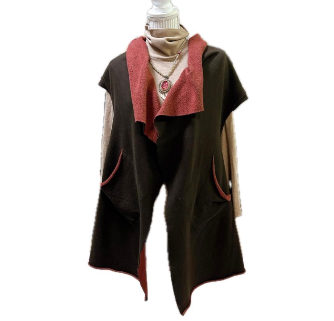 美品✨ヨーガンレール 変形デザインジレ ベスト 希少ヤク毛