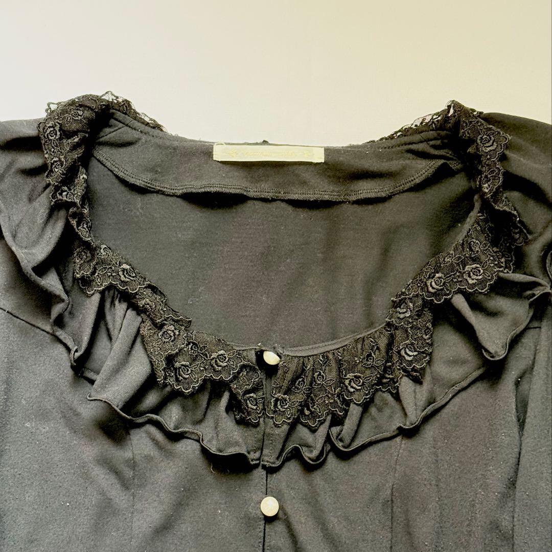 Victorian Maiden ローズレースカーディガン 黒