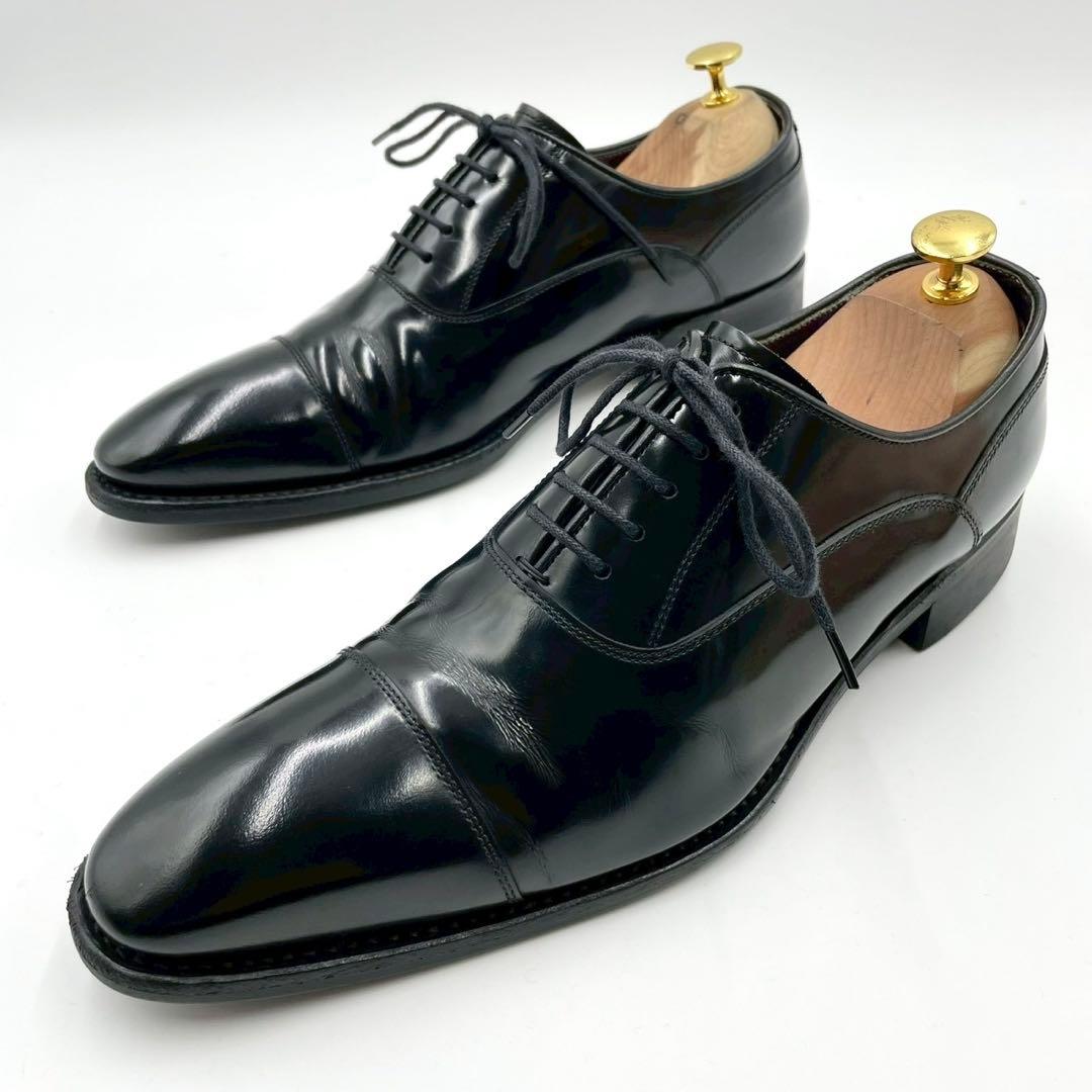 リーガル ストレートチップ 黒 25cm ビジネスシューズ 日本製 Y1259