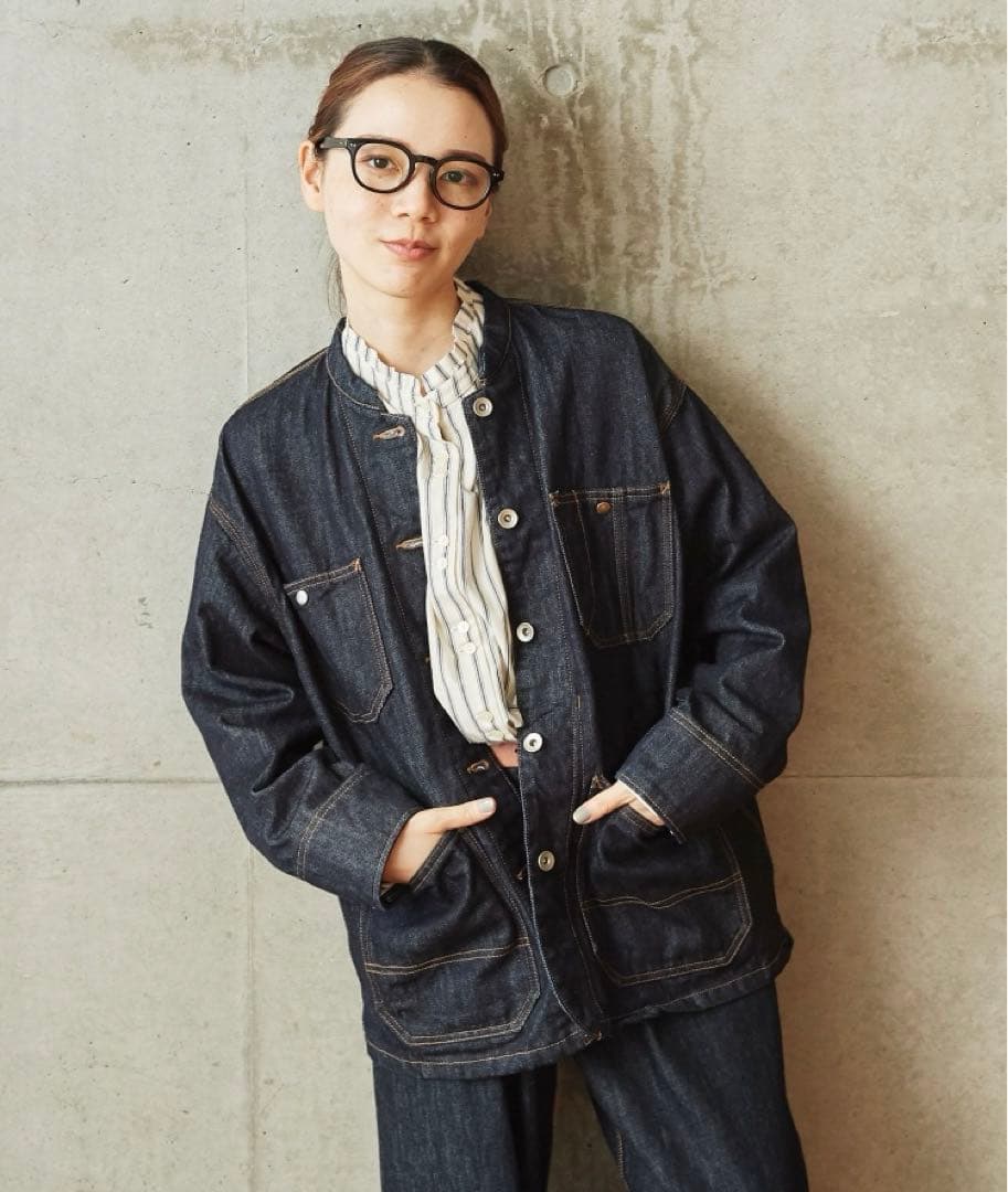 PARICI 12.5OZデニム カバーオール ネイビー/S