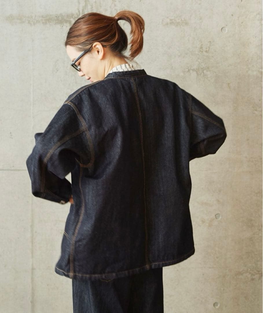 PARICI 12.5OZデニム カバーオール ネイビー/S