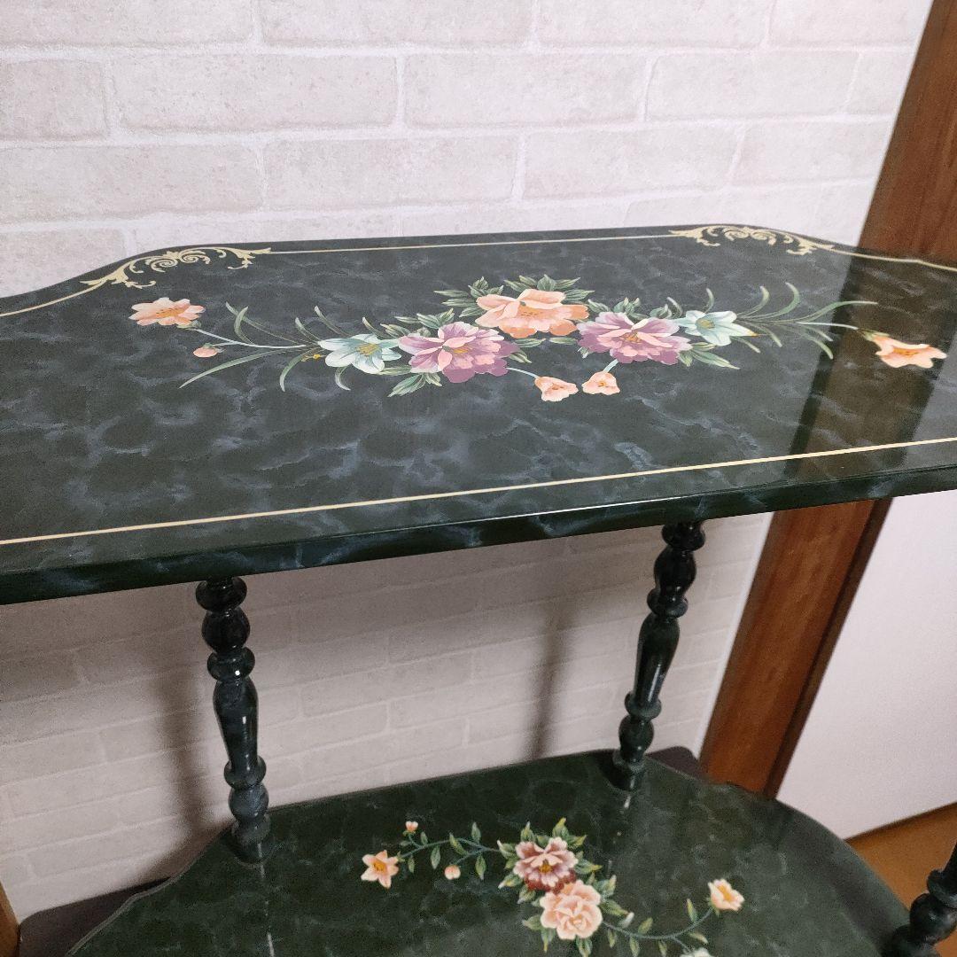 アンティーク コンソールテーブル サイドテーブル 花台 飾台 飾棚 イタリア家具