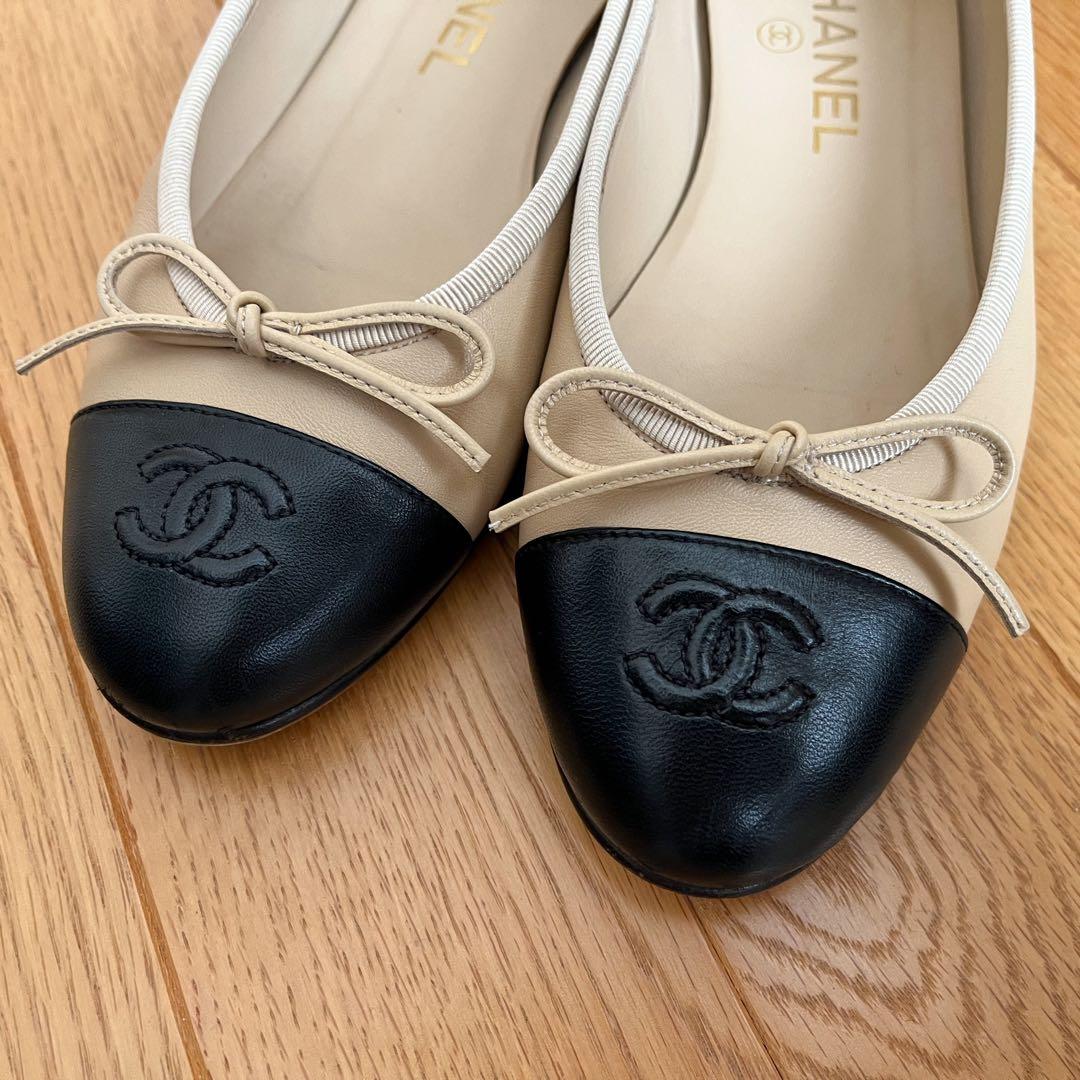 美品 シャネル CHANEL ココマーク バレエシューズ 36.5