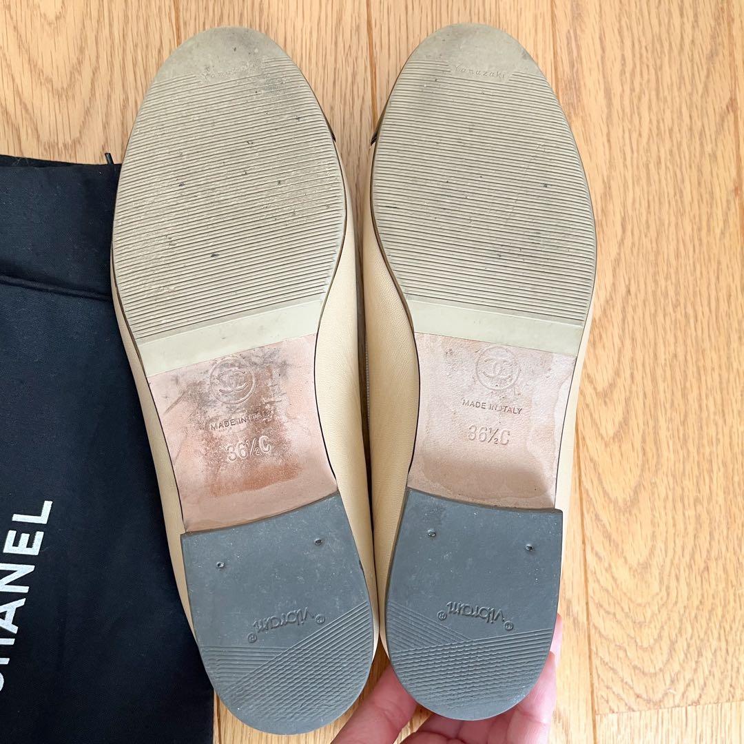 美品 シャネル CHANEL ココマーク バレエシューズ 36.5